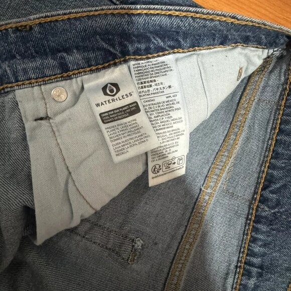 Levi's 505 Regular Fit Denim Blue Jeans 5052959 30x32 Straight Leg 505-2959 Wash - Picture 9 of 12